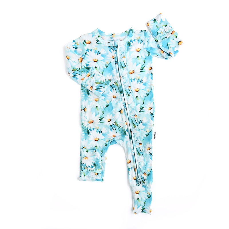 Gigi and Max Natalie Nutcracker Bamboo Ruffle Zip Onesie