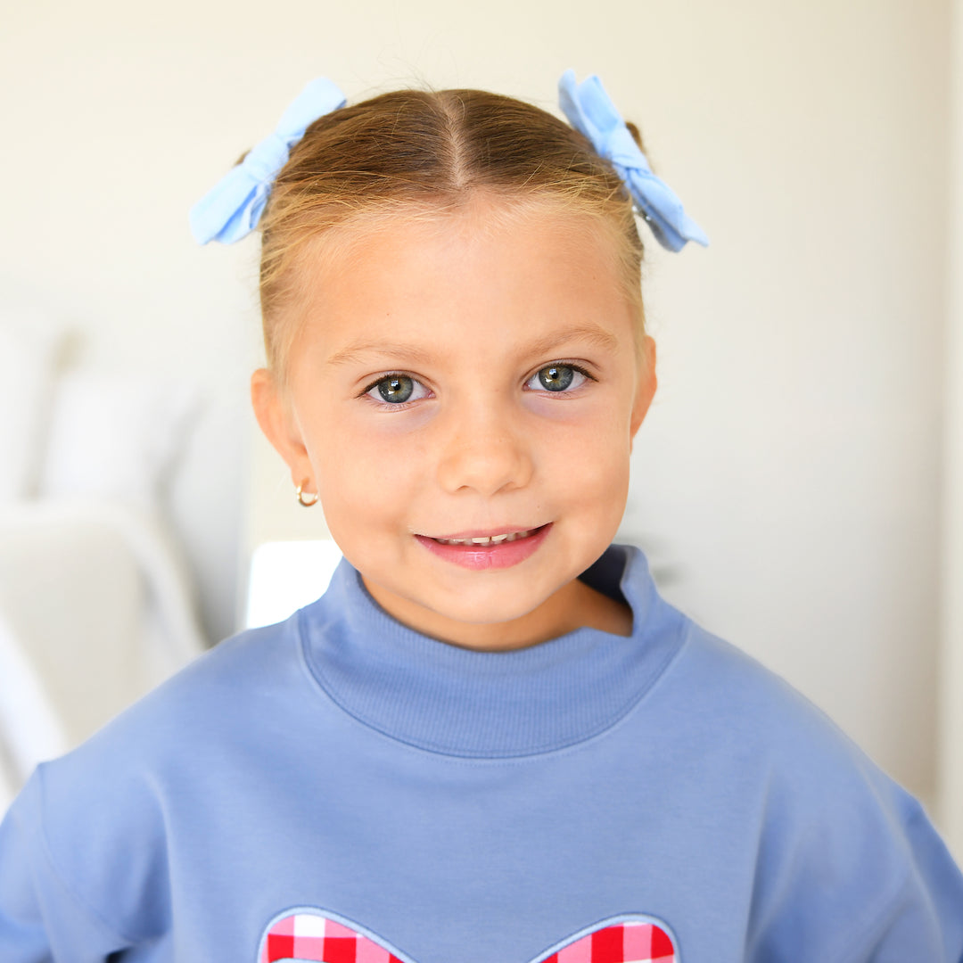 Blue MOCKNECK FLARE SWEATSUIT - Gigi and Max