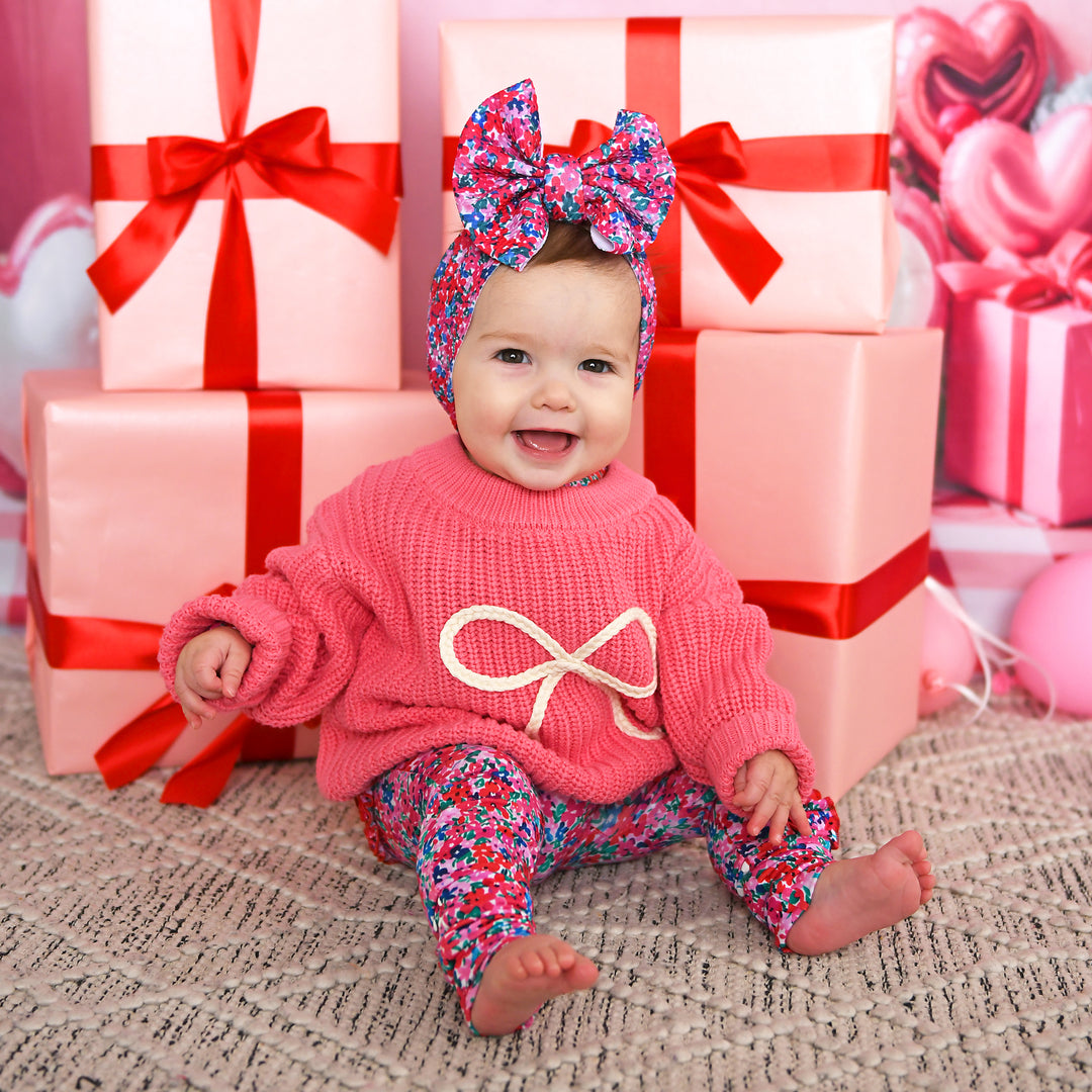 Pink Bow SWEATER - Gigi and Max