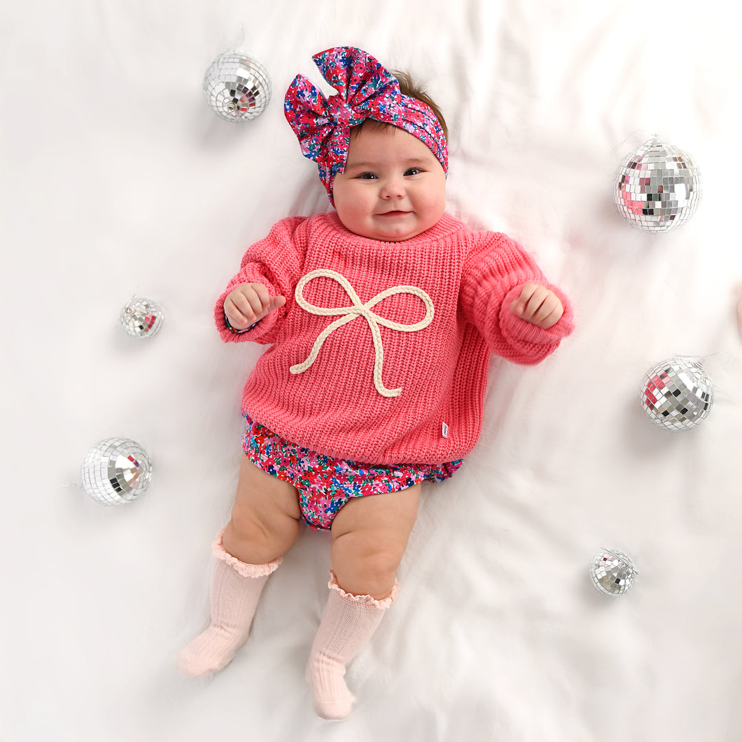 Pink Bow SWEATER - Gigi and Max