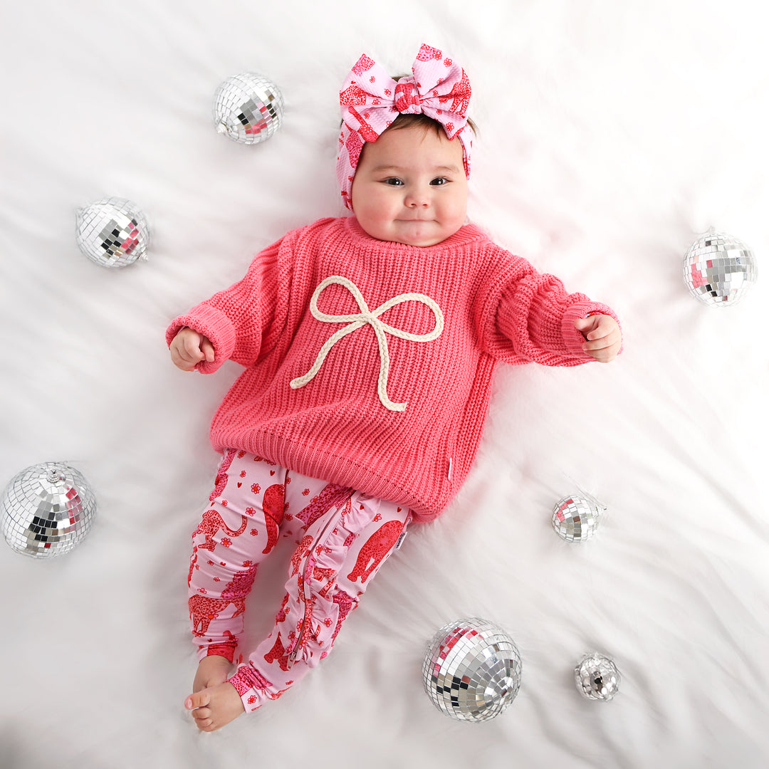 Pink Bow SWEATER - Gigi and Max