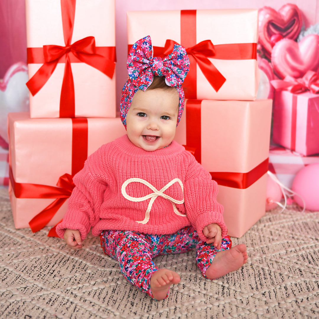 Pink Bow SWEATER - Gigi and Max