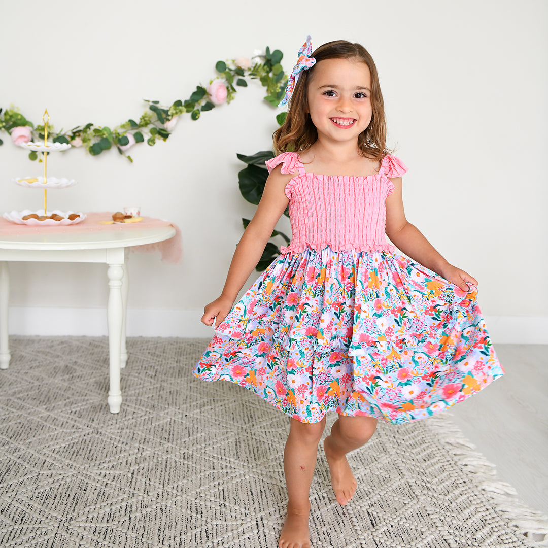 Cecelia Floral SMOCKED DRESS