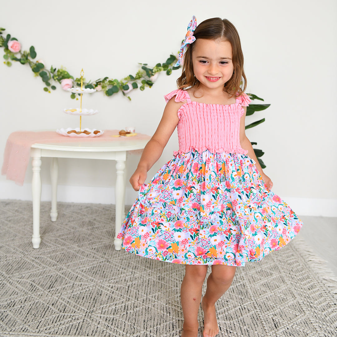 Cecelia Floral SMOCKED DRESS