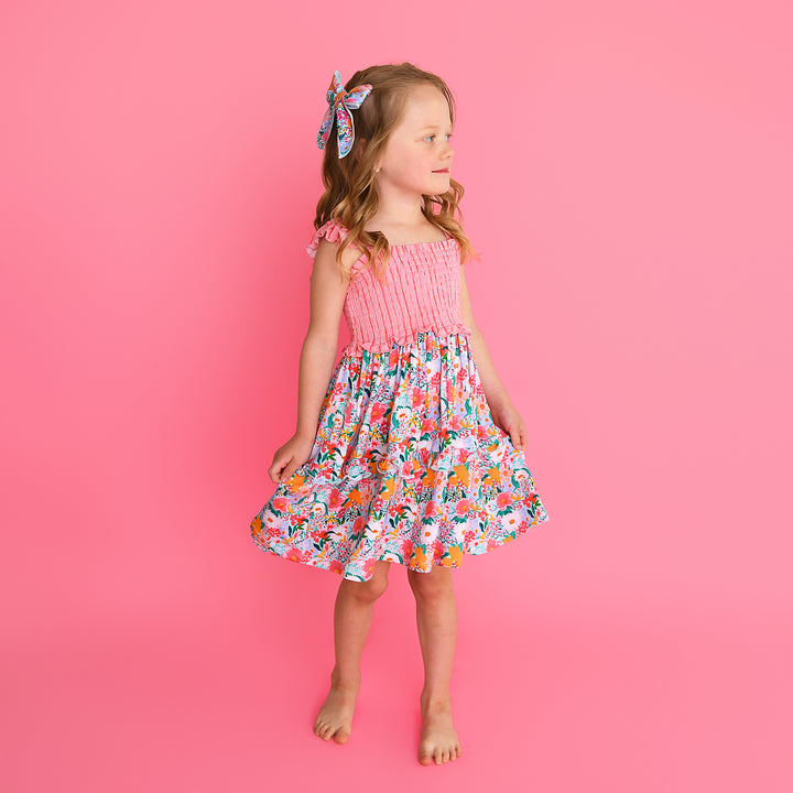 Cecelia Floral SMOCKED DRESS