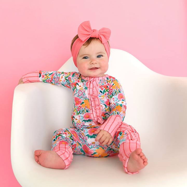 Cecelia Floral RUFFLE ZIP