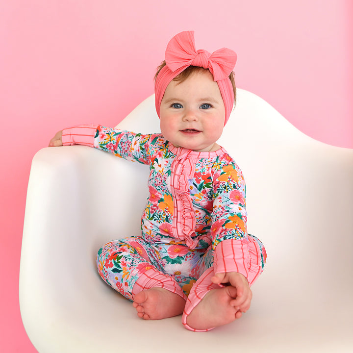 Cecelia Floral RUFFLE ZIP