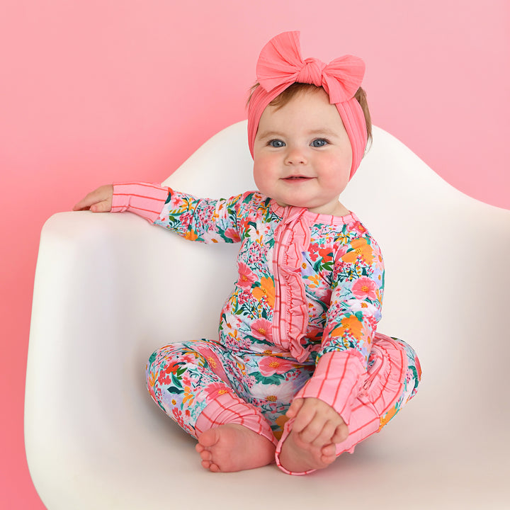 Cecelia Floral RUFFLE ZIP