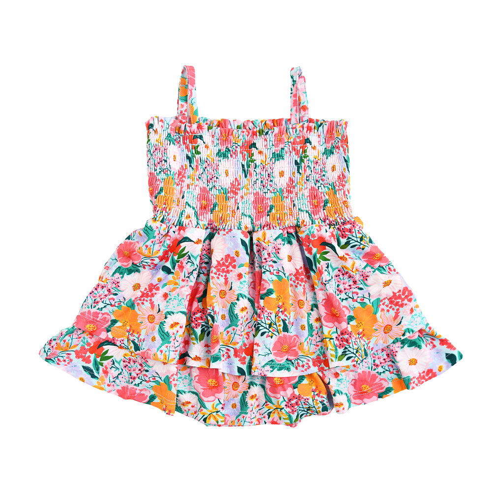 Cecelia Floral SMOCKED TIERED TUTU - Gigi and Max
