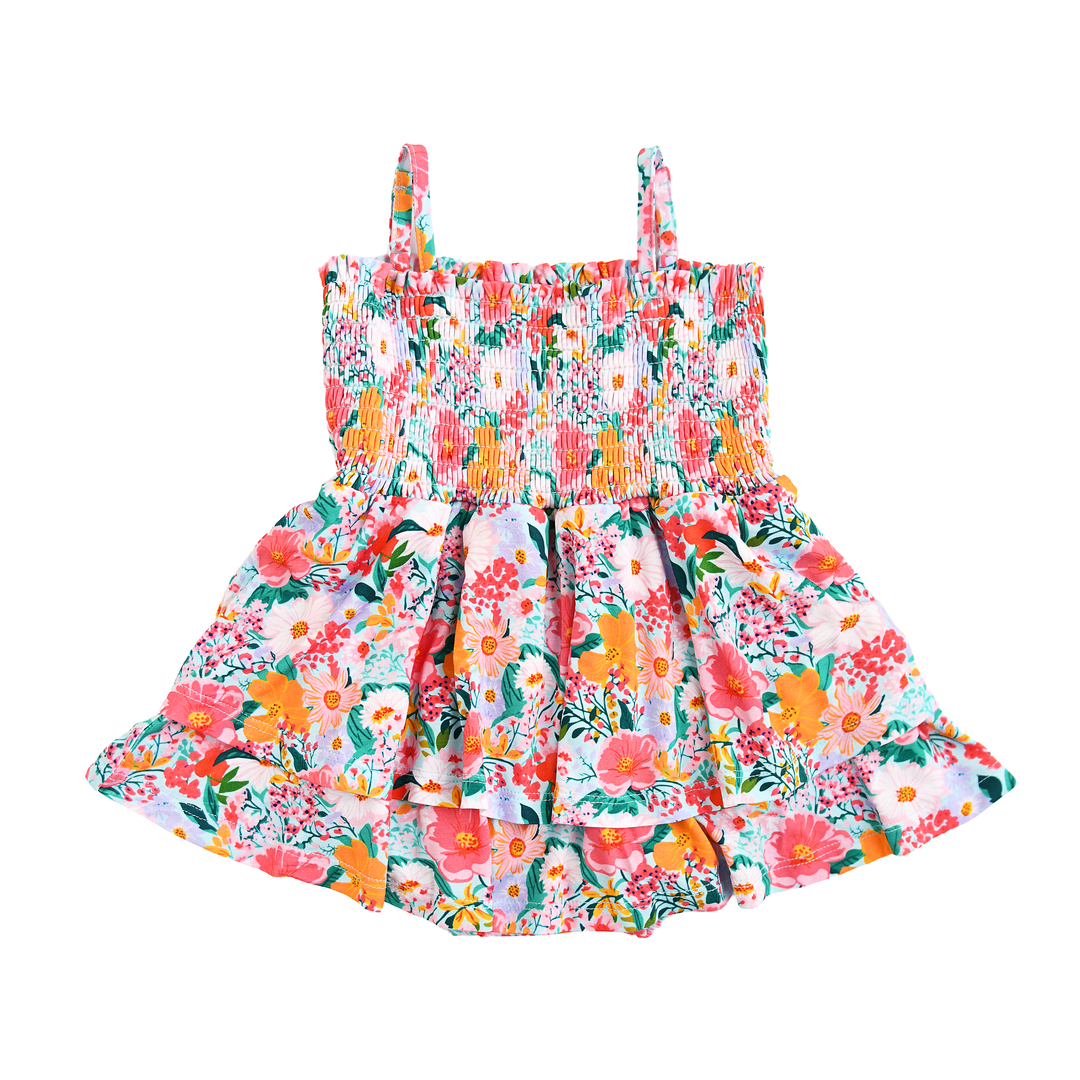 Cecelia Floral SMOCKED TIERED TUTU - Gigi and Max