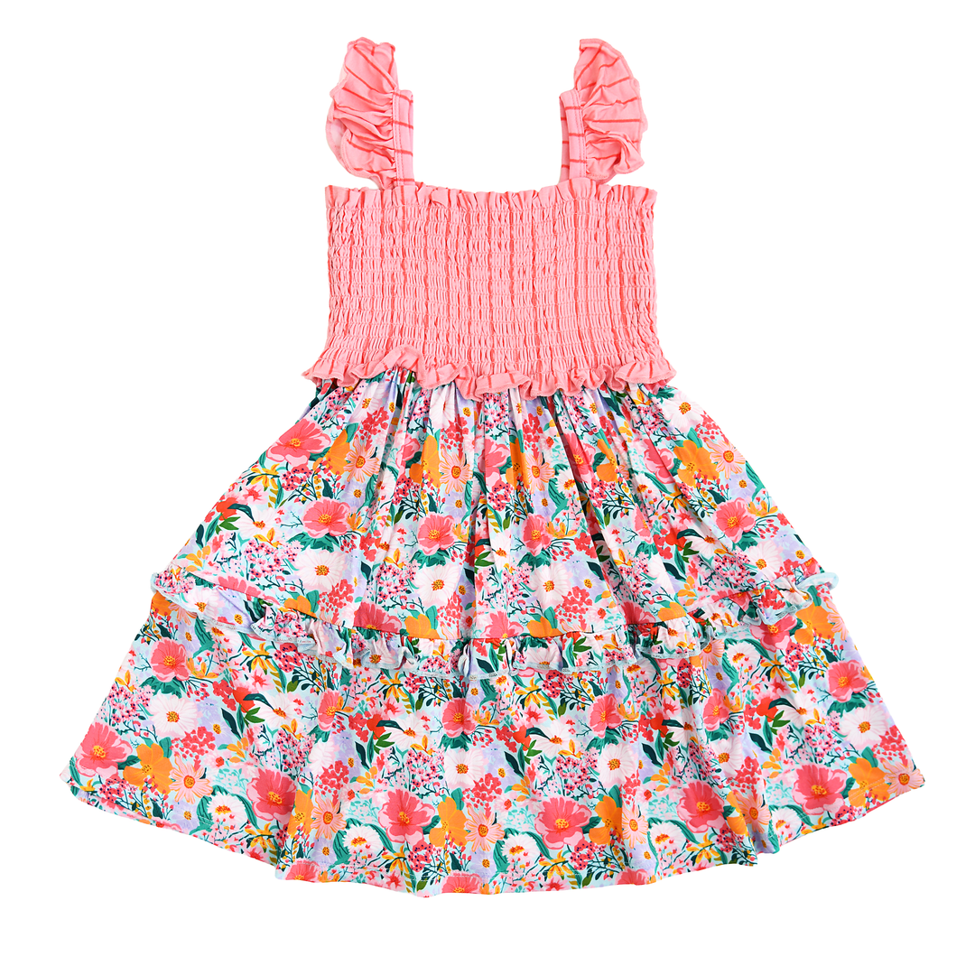 Cecelia Floral SMOCKED DRESS - Gigi and Max