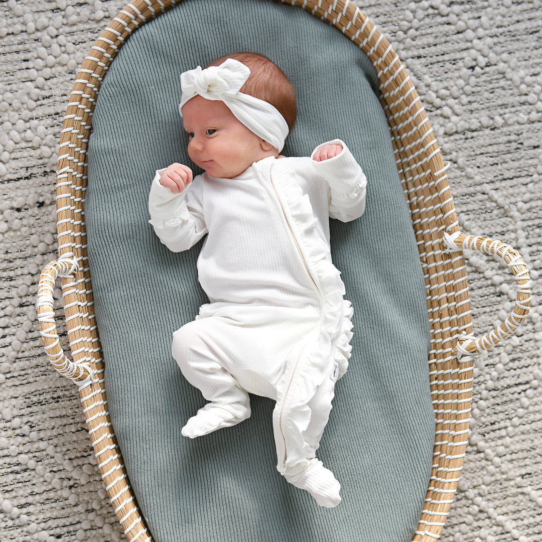 Charlie Ribbed RUFFLE ZIP Newborn - Gigi and Max