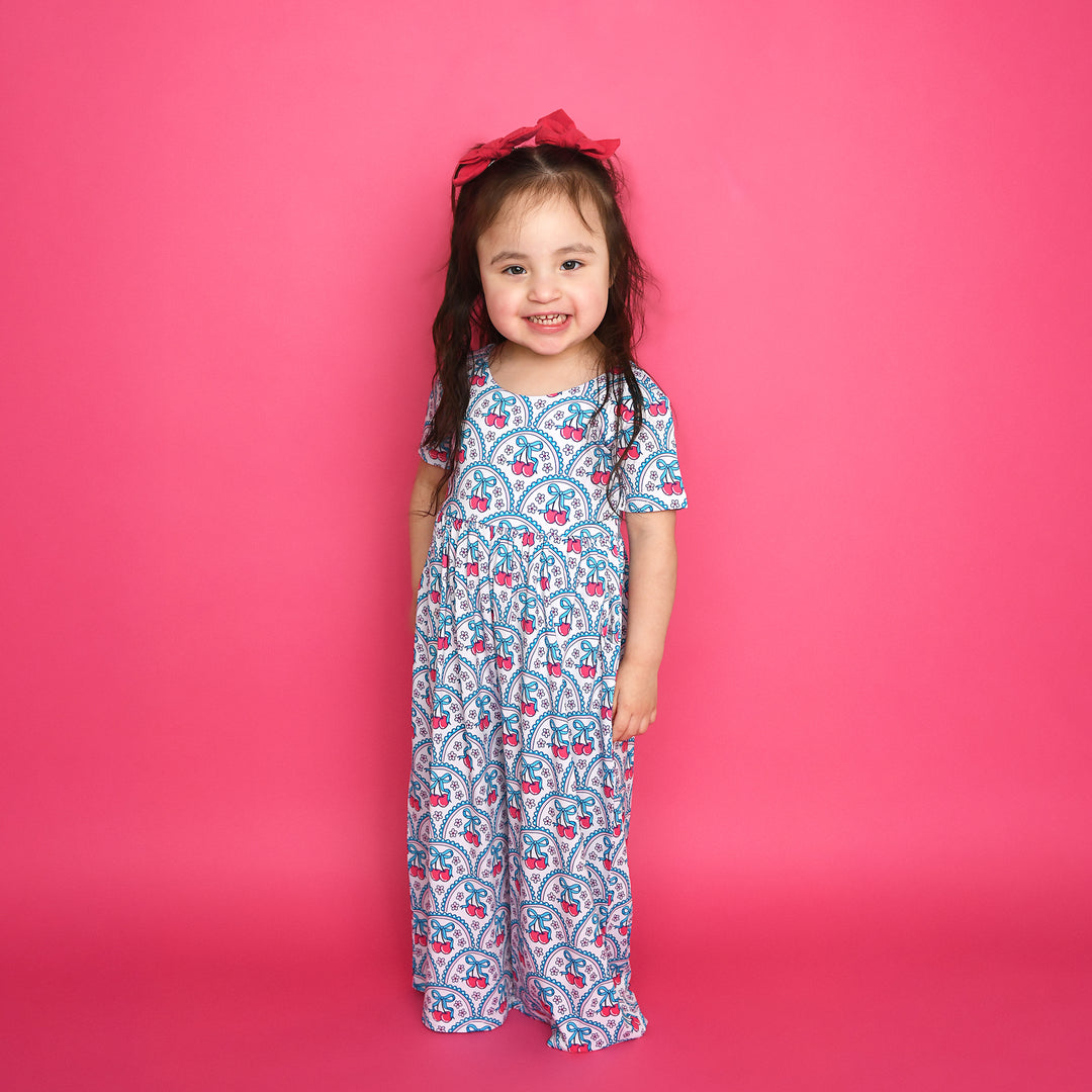 Cherry WIDE LEG ROMPER - Gigi and Max