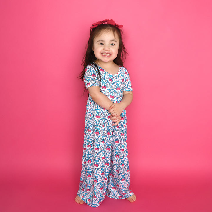Cherry WIDE LEG ROMPER - Gigi and Max