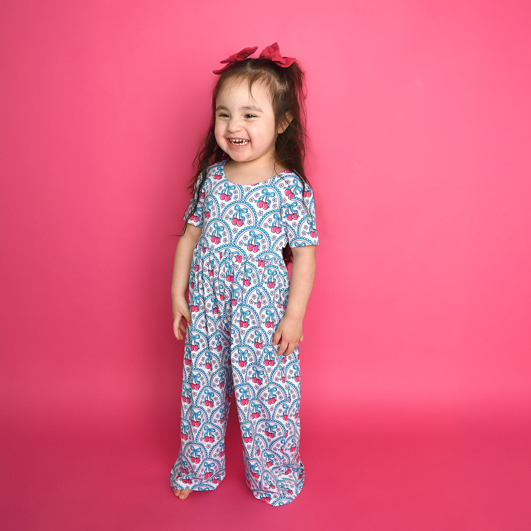 Cherry WIDE LEG ROMPER - Gigi and Max