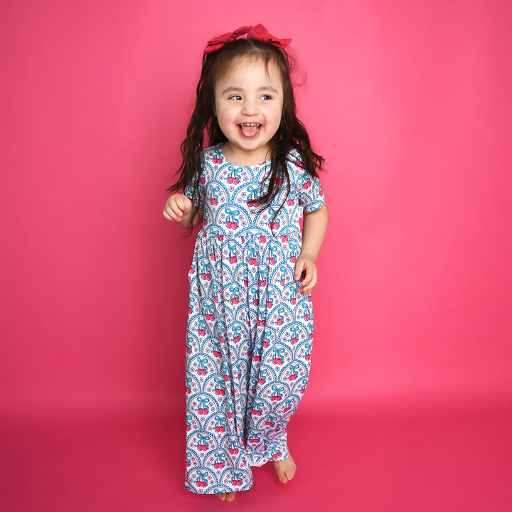 Cherry WIDE LEG ROMPER - Gigi and Max