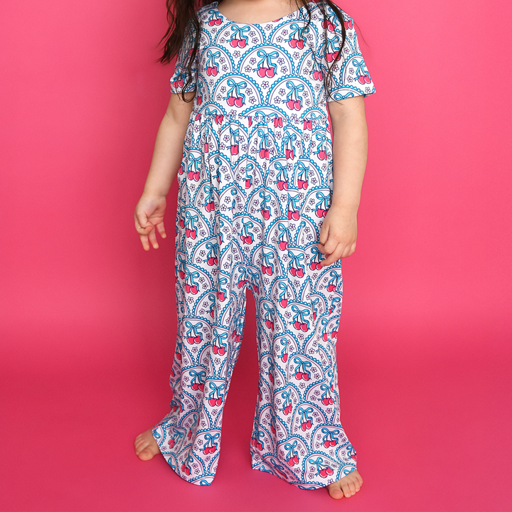 Cherry WIDE LEG ROMPER - Gigi and Max