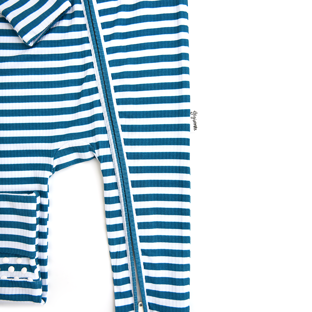 Cooper Blue Ribbed ZIP