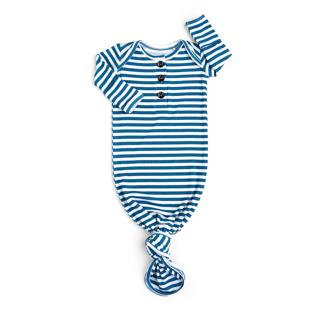 Cooper Blue Ribbed GOWN