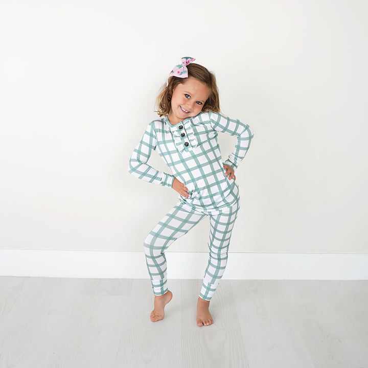 Joy Green Plaid RUFFLE TWO PIECE - Gigi and Max