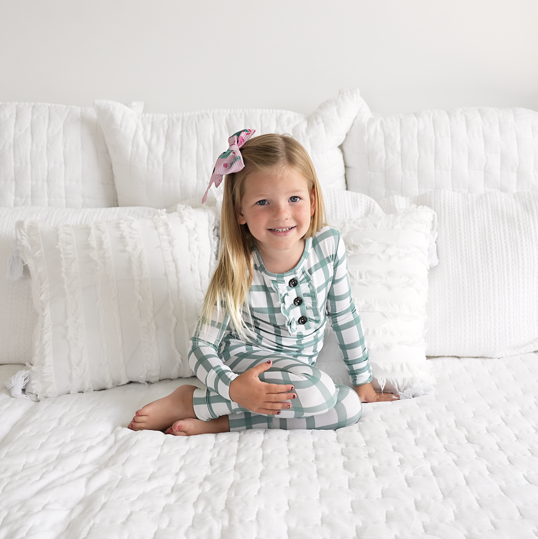 Joy Green Plaid RUFFLE TWO PIECE - Gigi and Max