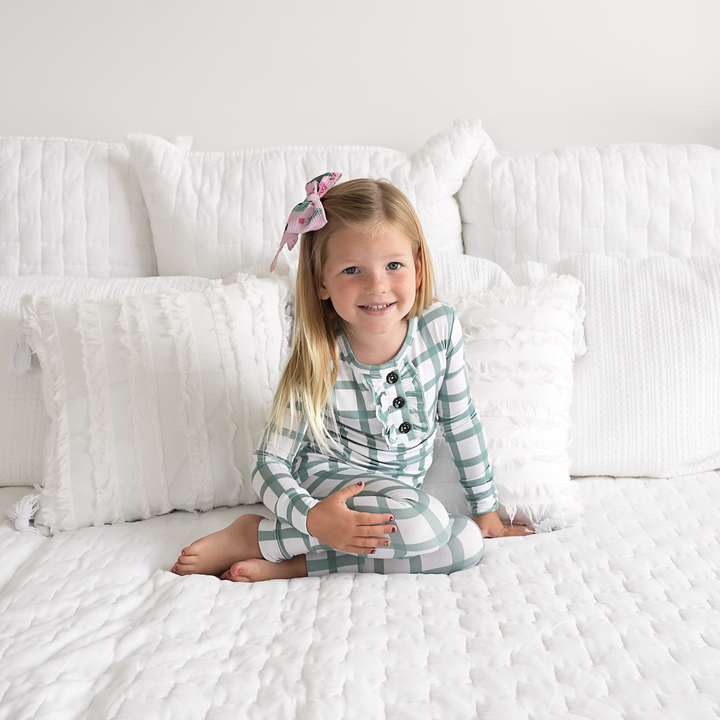 Joy Green Plaid RUFFLE TWO PIECE - Gigi and Max