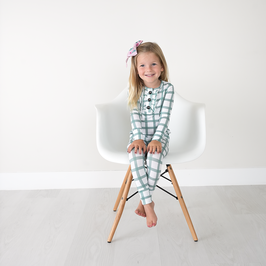 Joy Green Plaid RUFFLE TWO PIECE - Gigi and Max