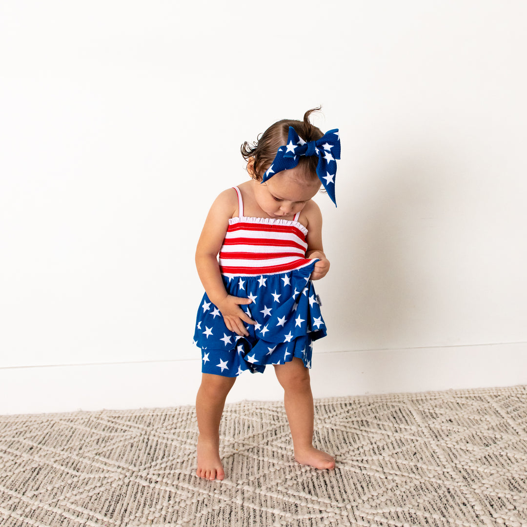 Quincy Stars & Stripes SMOCKED TIERED TUTU - Gigi and Max