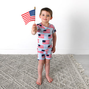 George Blue Flag TWO PIECE - SHORTS - Gigi and Max