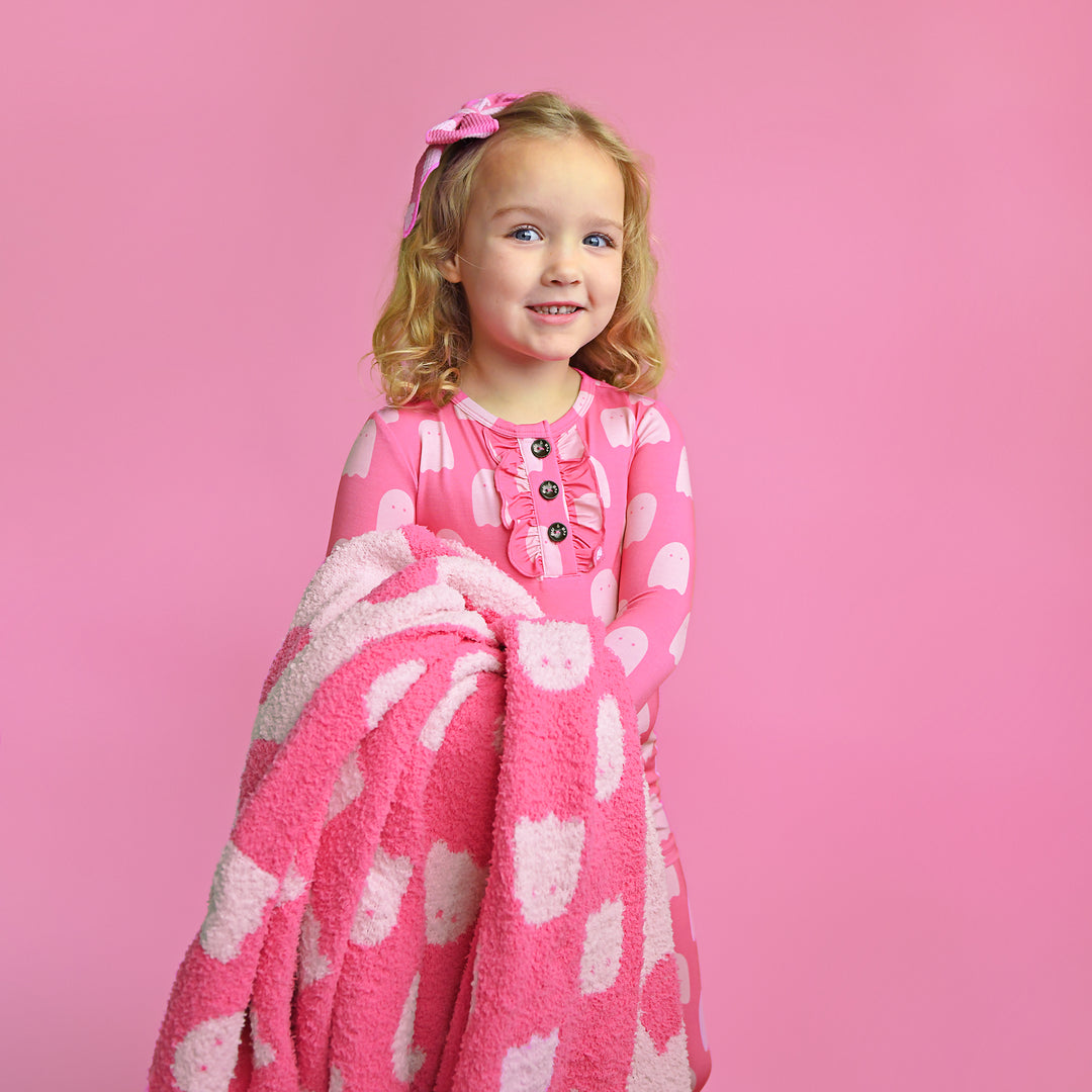 Draven Pink Ghost RUFFLE TWO PIECE - Gigi and Max