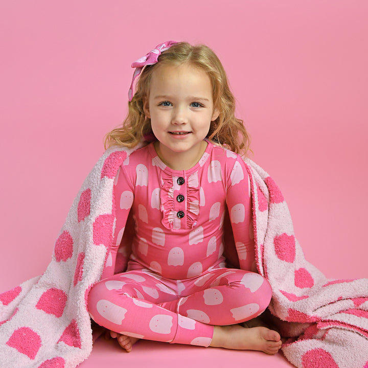 Draven Pink Ghost RUFFLE TWO PIECE - Gigi and Max