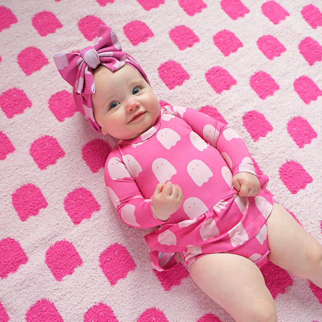 Draven Pink Ghost PLUSH BLANKET - Gigi and Max