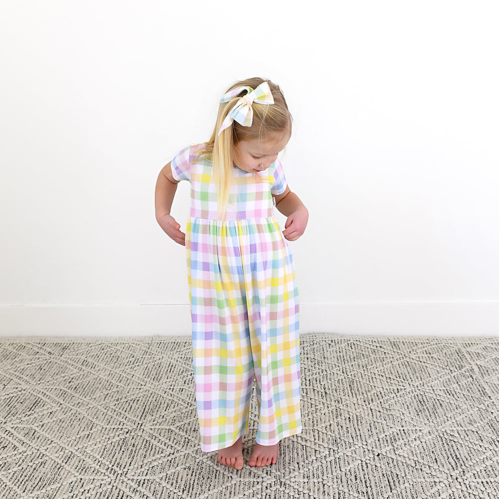 Winnie Pastel Plaid ROMPER - Gigi and Max