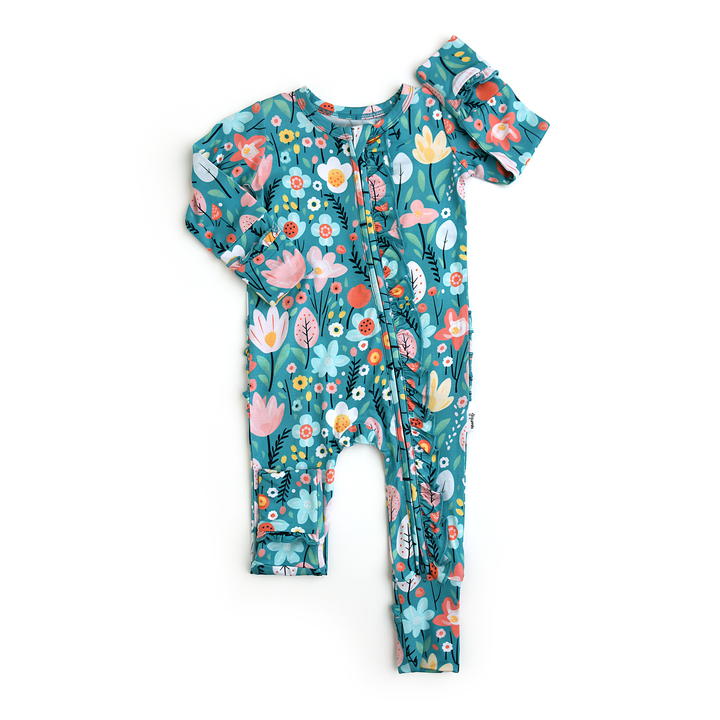 Flower Garden V RUFFLE ZIP