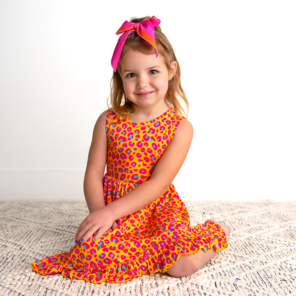 Ruffle dress leopard hotsell