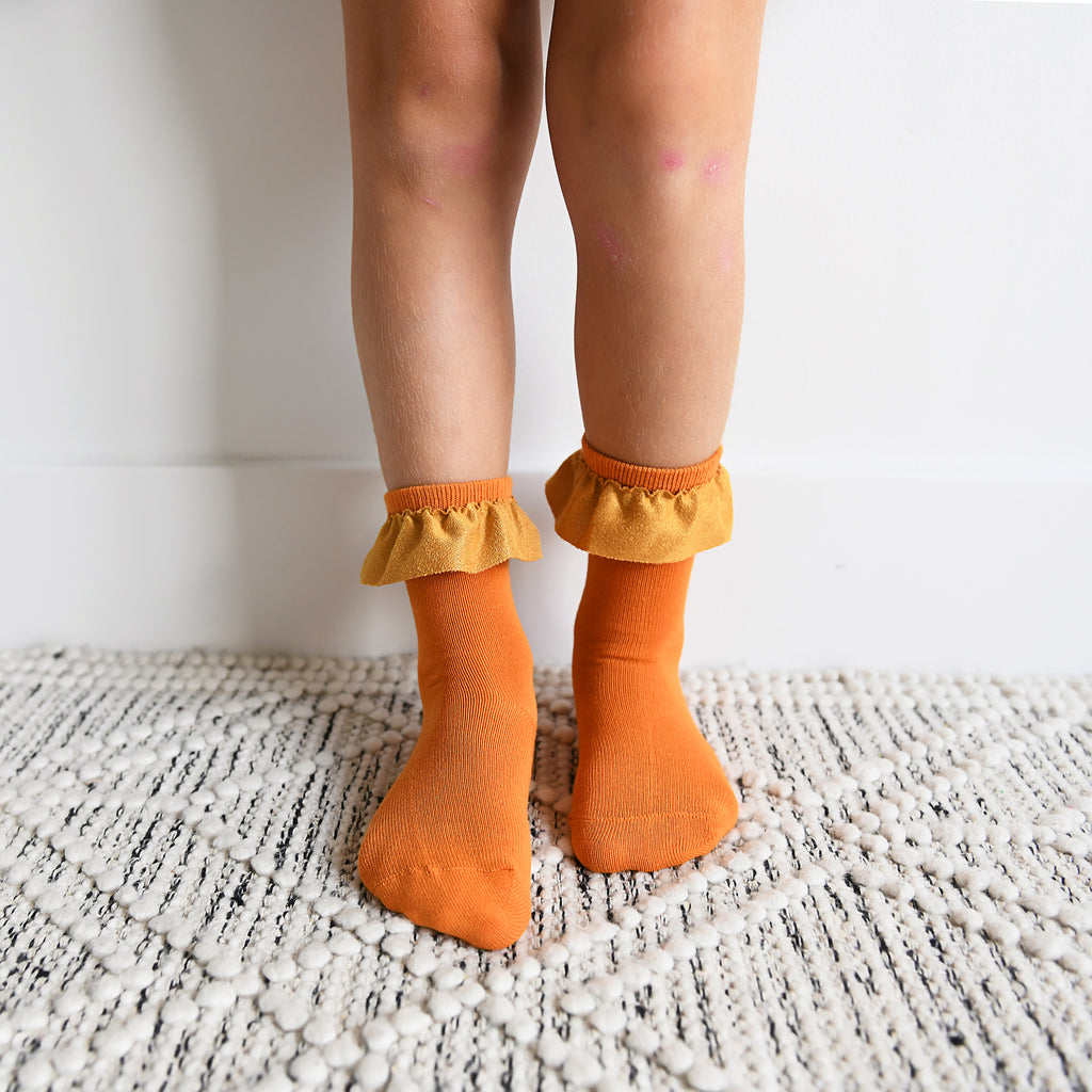 Orange RUFFLE SOCKS – Gigi and Max