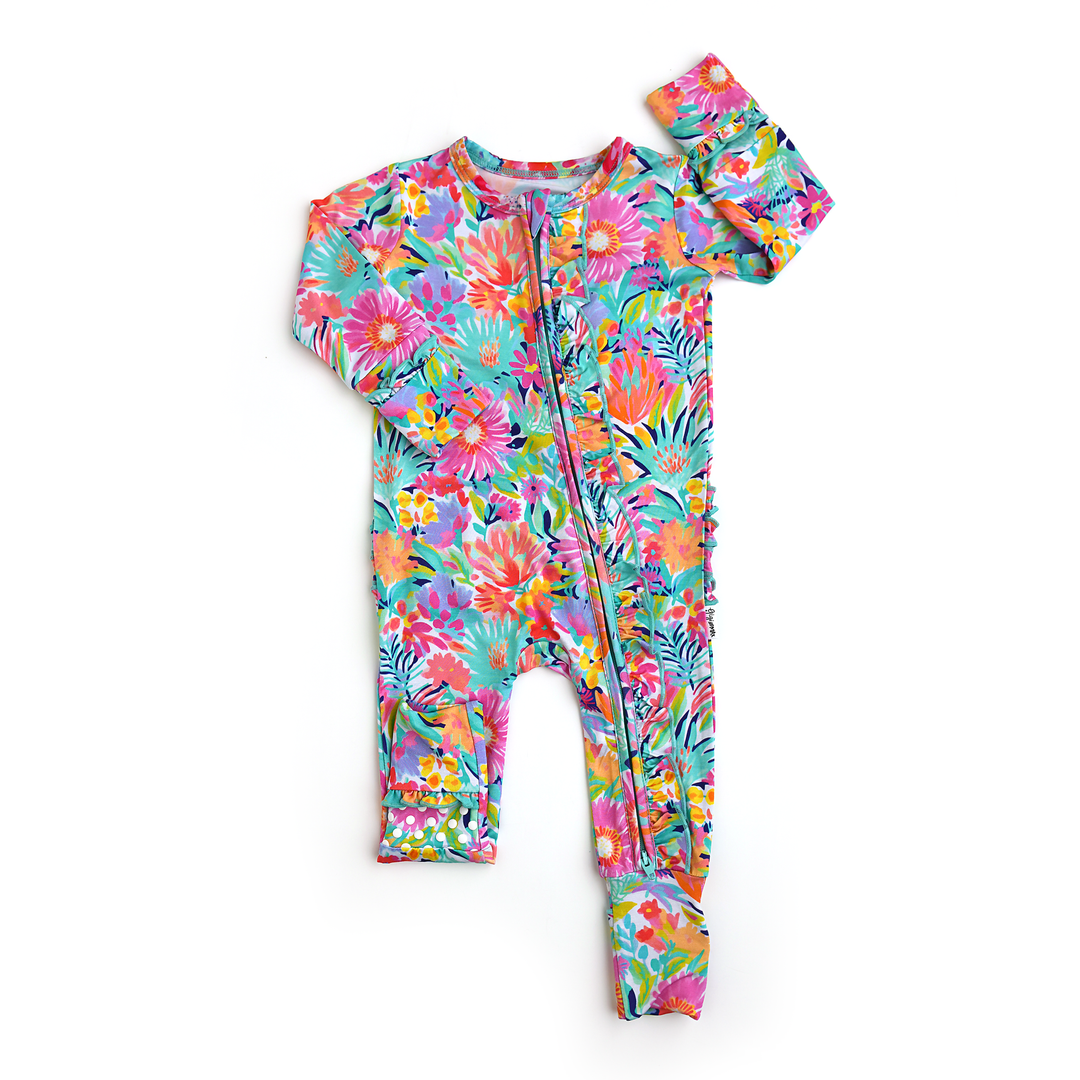 Megan Floral RUFFLE ZIP - Gigi and Max