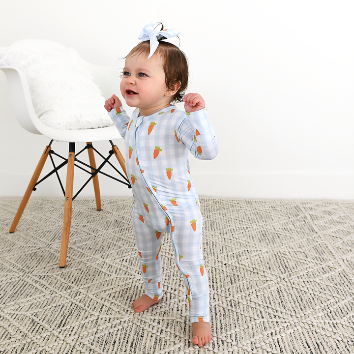Henry Carrot Gingham CLIP BOW - Gigi and Max