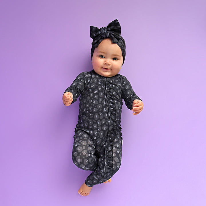Ash Black Leopard RUFFLE ZIP - Gigi and Max