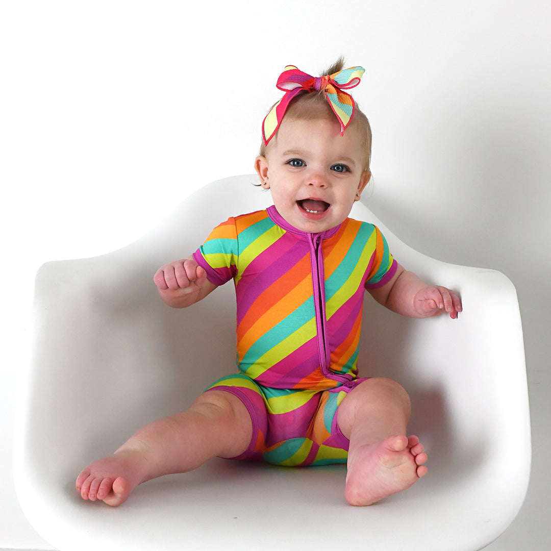 Amanda Stripe SHORTY ZIP - Gigi and Max