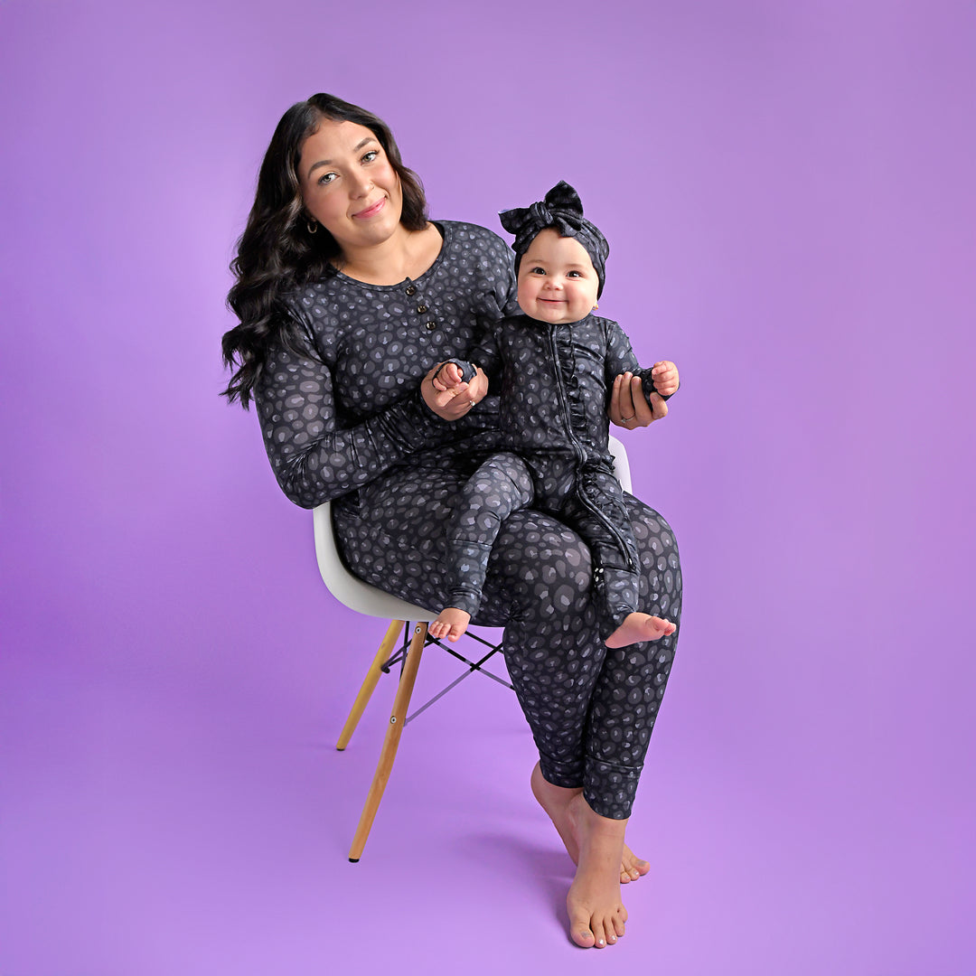 Ash Black Leopard RUFFLE ZIP - Gigi and Max