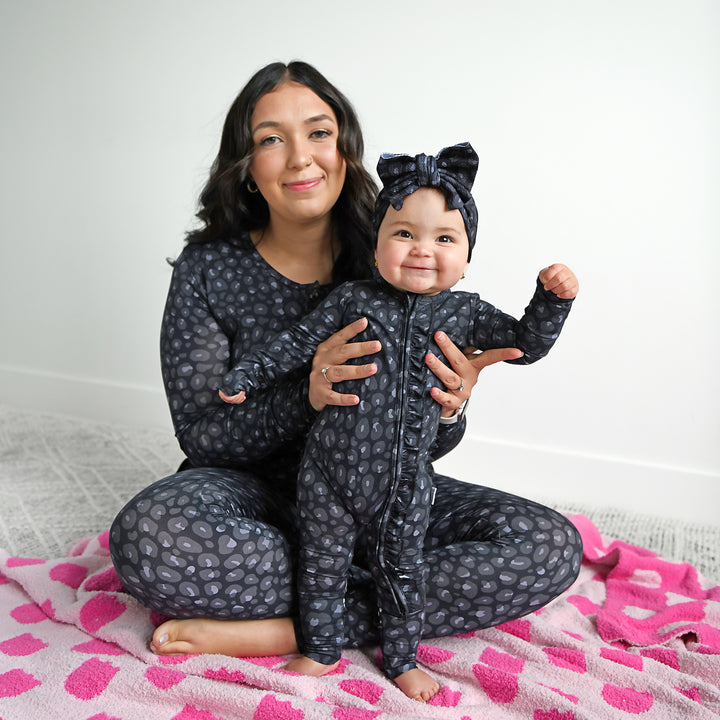 Ash Black Leopard RUFFLE ZIP - Gigi and Max