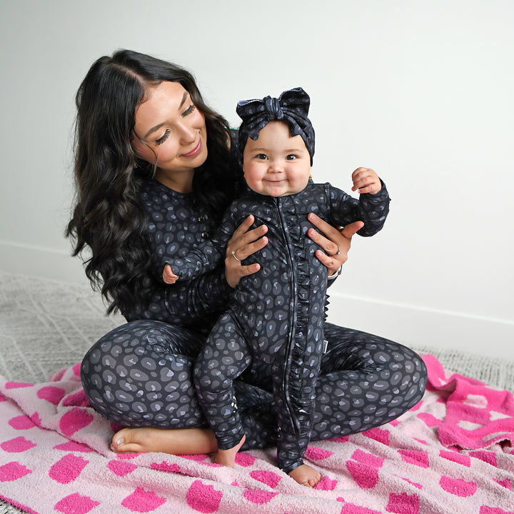 Ash Black Leopard RUFFLE ZIP - Gigi and Max
