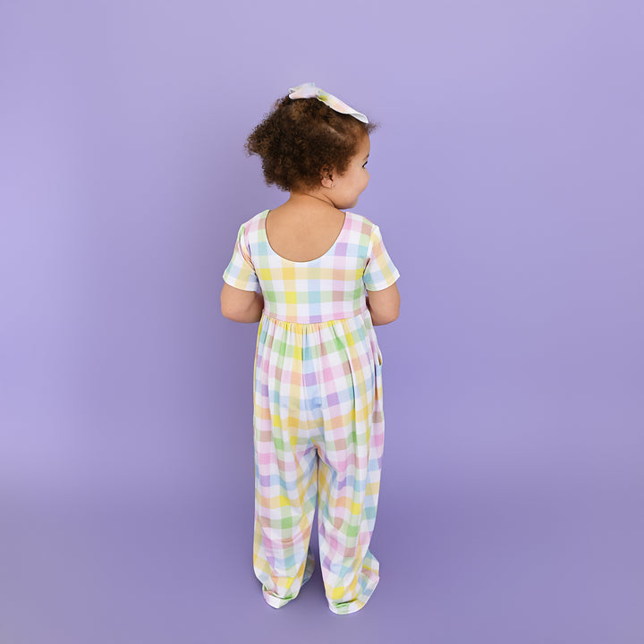 Winnie Pastel Plaid ROMPER - Gigi and Max
