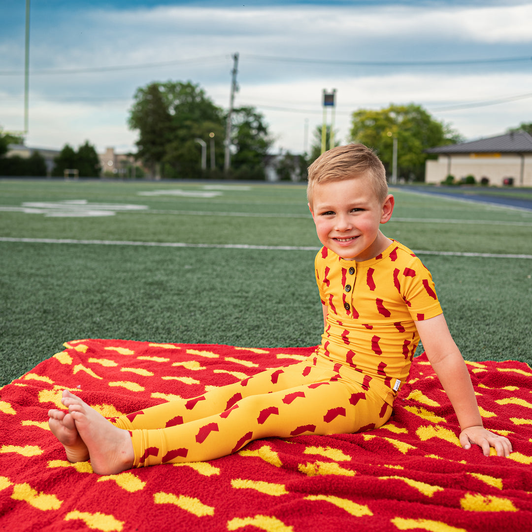 California Gold & Cardinal PLUSH BLANKET - Gigi and Max