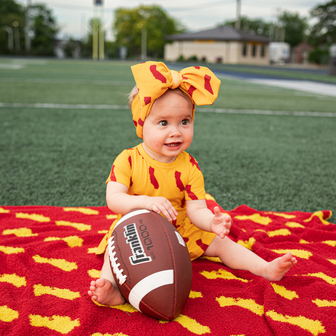 California Gold & Cardinal PLUSH BLANKET - Gigi and Max