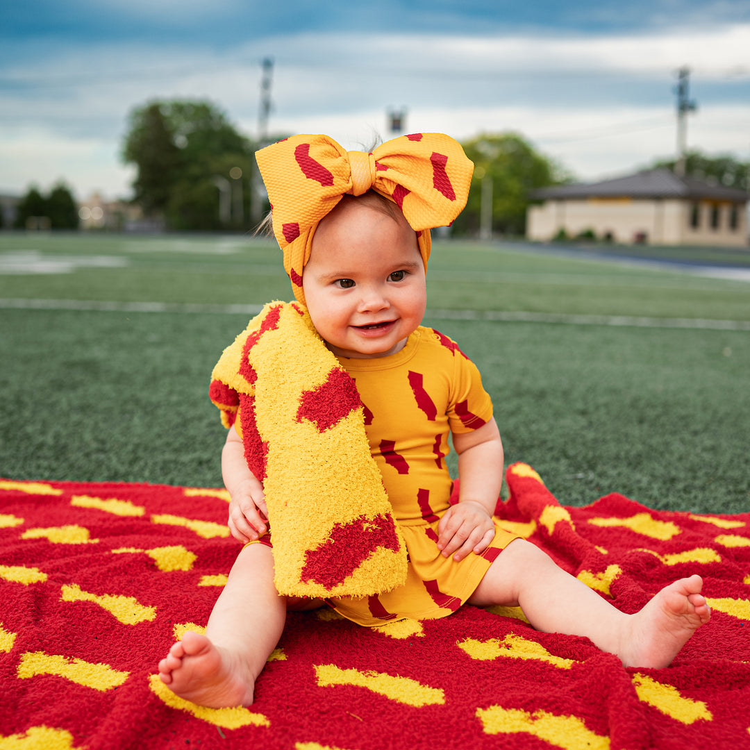 California Gold & Cardinal PLUSH BLANKET - Gigi and Max