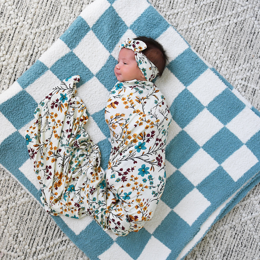 Maren Floral SWADDLE - Gigi and Max