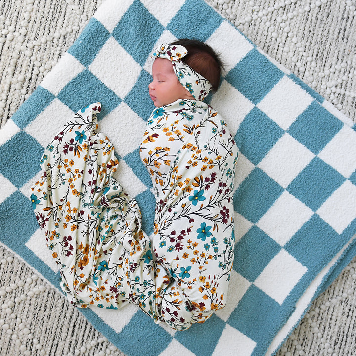 Maren Floral SWADDLE - Gigi and Max