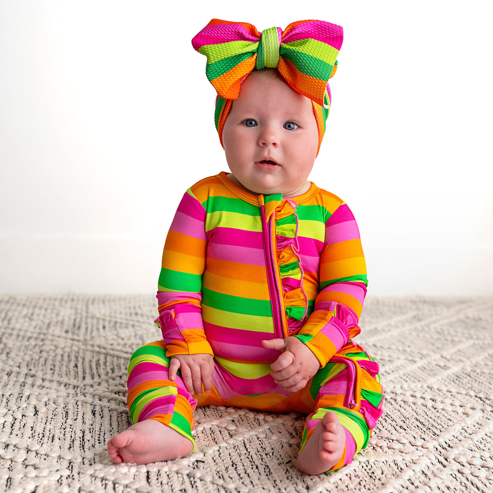 Stephanie Stripe RUFFLE ZIP - Gigi and Max